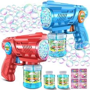 Zerhunt Bubble Gun Machine for Kids 4-8: Automatic 10-Hole Bubble Toys with Rich Bubbles & LED Light - Summer Outdoor Bubble Blaster Toy - 2PCS Bubble Blower Zerhunt Bubble Gun Machine for Kids 4-8: Automatic 10-Hole Bubble Toys with Rich Bubbles & LED Light - Summer Outdoor Bubble Blaster Toy - 2PCS Bubble Blower