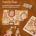 PieceRelax A5 3D Puzzle Journal for Adults, 300 Piece Plastic Jigsaw Book Cover (Includes Notebook) - Alphonse Mucha - The Art Palace, Unique Gift [YA1058]