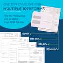 50 1099 MISC Tax Envelopes - Designed for printed 1099 Laser Forms from Quickbooks or Similar Tax Software - 5 5/8 Inch x 9 Inch, Gummed Flap, 50 Form Envelopes