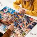 ROSE RAIN Premium 1000 Pieces Jigsaw Puzzles for Adults with Letters on Back Dust-Free Thick HD Board Colorful Fantasy Art Castle Cityscape Challenging Puzzle for Family Game Night Unique Gift, 1000PCS
