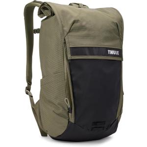 Thule Paramount Bike Commuter Backpack - 20L Capacity - Adjustable fit - 16" Padded Laptop Sleeve and 11" Tablet Pocket - Rolltop Closure - Side Phone Pocket - Taillight Loop (Soft Green)
