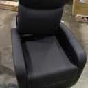 Sweetcrispy Recliner Chair PU Leather Recliner Sofa No Massage, Home Theater Seating with Lumbar Support, Adjustable Push Back Overstuffed High-Density Sponge Reclining for Living Room, Black (34.3"D x 26.7"W x 38.6"H (No Massage))