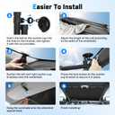 KUST Upgraded 2 Pack Retractable Automotive Sunshade Car Window Sunshades (Not fit for Truck), Adjustable Auto Thickened Sunshade, Car Accessories for All Season, Black and Silver, Blocks UV Rays