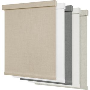 Blackout Linen Roller Shades for Windows, Beige, 69" W x 44" H
Pull Down Roller Blinds for Indoor Windows Cordless, Thermal Insulated UV Protection Blinds for Home Bedroom Office Door
