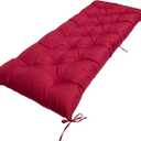 Patio Bench Cushions for Indoor Outdoor Furniture Waterproof Non Slip 40 x 20inches Burgundy Garden Swing Bench Cushion with Ties for Window Seat Porch Couch (Wine Red)