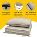 AAAAAcessories Outdoor Seat Cushions for Chairs, Fade-Resistant, Waterproof Patio Furniture Replacement Cushions, 23" x 23" x 5" + 23" x 13.5", Beige