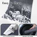 2 x Bathroom Rugs,Bath Mats for Bathroom Non Slip Washable, Quick Dry,Water Absorbing,Fits Under Door,Ultra Thin,Rubber Backing,Low Pile,Cozy Cloth Cotton,Ideal for Shower,Sink-Dark Grey 24''x16''
