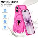 Lastma Case for iPhone 16 Plus [Compatible with MagSafe], Cute Design Magnetic Colorful [Translucent Matte] Soft Bumper Hard Back Protective Case with Camera Protection - Hot Pink