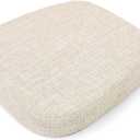 SINOSSO Thickened 2.5" Dining Chair Cushion, Soft Blended High Density Support Foam Kitchen Seat Cushion with Ties, U-Shaped Non-Slip Indoor Chair Pad, 16.5" x 16", 1 PCS, Beige, 16.5x 16.1x 2.5"-1pcs