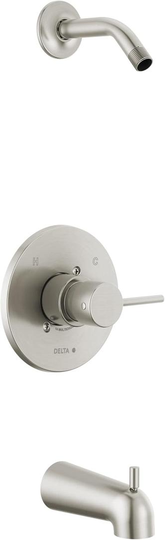 Delta Faucet Series Brushed Nickel Tub Shower Faucet Set, Shower Trim Kit, Shower Fixtures, Bathtub Faucet Set, Shower Handle, Stainless T14459-SSLHD-PP (Shower Head and Valve Not Included)