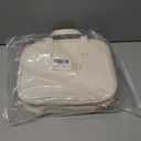 Travel Makeup Bag Skin-feel Leather, Large Capacity Cosmetic case for Women, Waterproof Portable Make up Organizer with Divider and Handle for Toiletries, Beauty Essentials (Beige)