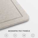 Fluxnara Bulletin Board, 35" x 17.5" Cork Board Alternative with 12 Safe Removable Adhesive Tabs, Foldable Felt Pin Board for Home Office, Classroom, Bedroom, Entryway for Walls Oatmeal