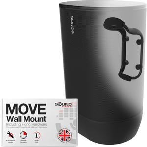 Sound Bass Move Speaker Wall Mount Bracket, Weatherproof, Compatible with Sonos Move & Move 2, Including Mounting Accessories, Black