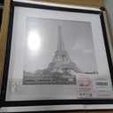 upsimples 16x16 Picture Frame, Display Pictures 12x12 with Mat or 16 x 16 Without, Wall Hanging Square Frames, Black, 1 Pack