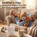Mewaii Weighted Stuffed Animals for Adults & Kids, 2-5 lbs - 23" Heatable Coolable Bear Plush, Microwavable Adjustable Removable Inner Pad, Realistic Hug Comfort Gift (Brown)