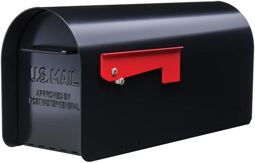 Architectural MAILBOXES Ironside Large Capacity Galvanized Steel black, Post-Mount Mailbox, MB801BAM, Metal, Black