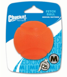 Chuckit! High-Bounce Rubber Fetch Ball, Medium (2.5 Inch), Pack of 1, Assorted Colors, For Medium Breeds