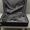 LEVEL8 Large Suitcase with Wheels, Checked Luggage, Lightweight Luminous Textured Tsa Approved Medium Hardside Large Luggages, 24 Inch, Black