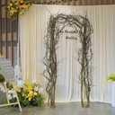 74.8inch Long Malleable Black Halloween Tree Weeping Branches Twigs Greenery Garland Hanging Moss Faux Ghost Grape Vine for Haunted Forest Outdoor Mantel Fireplace Porch Arch Stairway Yules Decor (2)