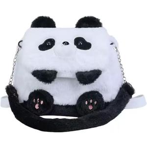 Cute Plush Panda Backpack, Plush Panda Bag, Stuffed Animal Backpack, Shoulder Bag Crossbody Bag, Cute Cartoon Bag