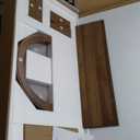 LYNCOHOME Fluted Lift Top Coffee Table with Storage,Modern Oval Coffee Table for Living Room or Home OfficeWalnut