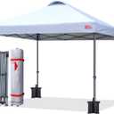 MASTERCANOPY Durable Pop-up Canopy Tent with Roller Bag (12x12, White)