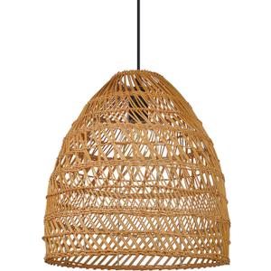 Arturesthome 13.75" Rustic Woven Rattan Pendant Light, Coastal Lighting Fixture, Vintage Farmhouse Lampshade Chandelier Hanging Ceiling Lamp Shade for Living Room Bedroom (13.7" X 13.7")