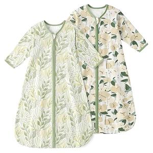 Yoofoss Baby Sleep Sack 0-6 Months Long Sleeve Wearable Blanket Baby 100% Cotton 2-Way Zipper 0.5 Tog Newborn Sleeping Sack, Lightweight  L 12-18 month