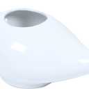 Qimacplus Leak Proof Durable Porcelain Ceramic Neti Pot Comfortable Grip with 10 Sachet Neti Salt, Lightweight neti Pot Ceramic | Natural Treatment for Sinus and Congestion 9 oz Capacity (White)