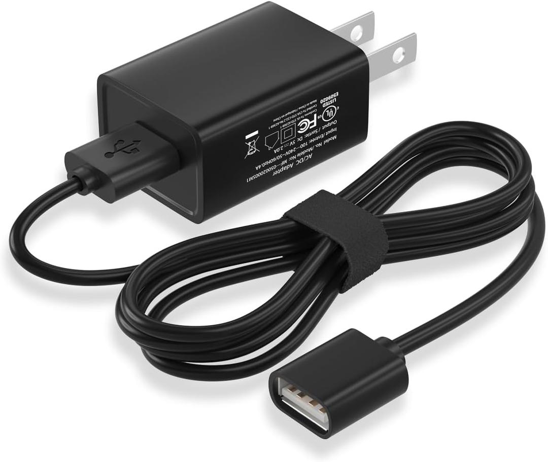 USB Wall Charger Adapter Charging Cable for JLab Go Ai Pop/Sport, Epic Air Sport ANC, Charging Cord for JBuds Air/Sport/Executive/Pro/Play Gaming/ANC Wireless Bluetooth Earbuds Case Adapter