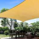 Quictent Waterproof Sun Shade Sail for Patios 185G Polyester Fabric Cloth, 98% UV Block Outdoor Awning Shelter for Commercial, Backyard, Garden, Deck, Hardware Kit Included, Sand 20x16 ft