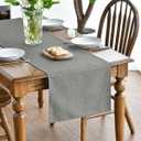 Artoid Mode Light Grey Table Runner, Seasonal Washable Kitchen Dining Table Decoration for Home Party Decor 13x90 Inch