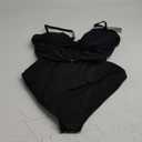 Eomenie One Piece Swimsuit for Women Ring Linked Monokini Sexy Bathing Suit Cutout Swim Suit (Black) XL