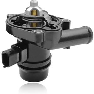 Upgraded Aluminum Coolant Thermostat Housing Assembly W/Sensors - Compatible with 2009-2020 Chevy Cruze/Trax/Aveo/Sonic Encore 1.4L - Replaces 25200455, 55565336, 55579010, 96984104, 902-808