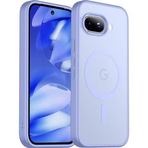 SPIDERCASE Magnetic for Google Pixel 9A Case, Military Grade Drop Protection Slim Translucent Matte Shockproof Anti-Fingerprint Phone Case for Pixel 9A, Light Purple