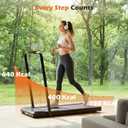 Sweetcrispy Walking Pad Treadmill for Home Office, Compact Quite Under-Desk Treadmills with Adjustable Speed and Remote Control, Portable & Slim Design for Workouts Fitness