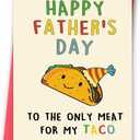 12 x BENNLOOS Lovely Taco Father's Day Card for Dad, Funny Fathers Day Gift for Husband from Wife, Romantic Fathers Day Card, Happy Father's Day Decorations