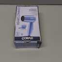 Conair Travel Hair Dryer with Dual Voltage, 1600W Compact Blow Dryer with Folding Handle, Blue