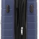 Wrangler Smart Spinner Hardside Luggage, 22-Inch Carry-On, Navy Blue