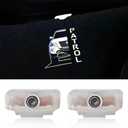 2PCS LED Door Logo Lights Compatible with Armada Patrol 2011-2024 Courtesy Projector Laser Welcome Lamp Puddle Lights Ghost Shadow Light Kit Car Accessories (Half a car)