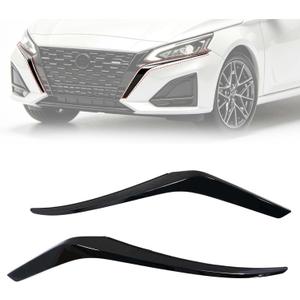 Front Grille Trim Molding Black Set Compatible with Nissan Altima 2023 2024 2025 Replace 620759HF0A 620749HF0A Front Bumper Grille Trim Driver and Passenger Side (Black)