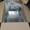 Stainless Steel Cat Litter Box,Jumbo XL Extra Large Mental Cat Litter Pan with High Sides Lid,Low Entry for Indoor Big Cats,Non Sticky,Easy to Clean,Anti-Urine Leakage