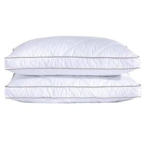 puredown® Goose Feathers and Down Pillow for Sleeping Hotel Collection Bed Pillows, Gusseted, Standard/Queen, Set of 2