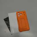 for iPhone 17 Pro Case with Card Holder4-5 Cards[9H Screen Protector ][Full Camera Protection][RFID Blocking][Hidden Kickstand] Rugged Heavy Duty Wallet Case for iPhone 17 Pro(Orange)