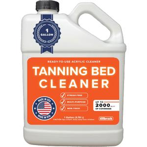 Tillbrook Tanning Bed Cleaner Acrylic Cleaner for Indoor Tanning Beds - Up to 2000 sq ft of Coverage - 1 Gallon Universal, Streak-free, Professional Cleaning Solution for All Non-Porous Surfaces