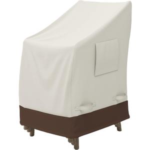 Outdoor Patio Chair Cover Waterproof, Anti-UV, Durable, Beige/Tan (1-Pack)