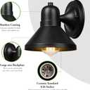 Brightever Outdoor Lanterns, 1-Pack Exterior Light Fixtures, Waterproof Anti-Rust Black Wall Mount Lights, Small E26 Socket Outside Lights for House, Front Porch, Playhouse, Garage