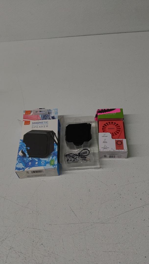 iLive - Magnetic Water Resistant Bluetooth Speaker - Black, And Holmes Necklace Fan