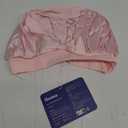 Umisleep 22 Momme 100% Real Mulberry Silk Bonnet for Sleeping Women, Large Hair Care Bonnet for Long Curly Hair, Double Layer Silk Hair Wrap with Soft Elastic Band, Non-Slip Sleep Cap, Light Pink