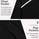 COOFANDY Men's Blazer Casual Sport Coats Slim Fit One Button Suit Jacket Lightweight Sports Jacket (Black, L)